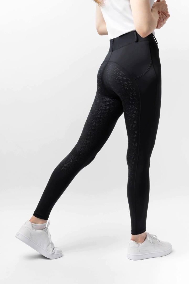 Legginsy damskie horze Dea z pełnym lejem Czarny r.34