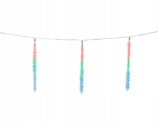 Vánoční osvětlení na stromeček barevné rampouchy 2 m