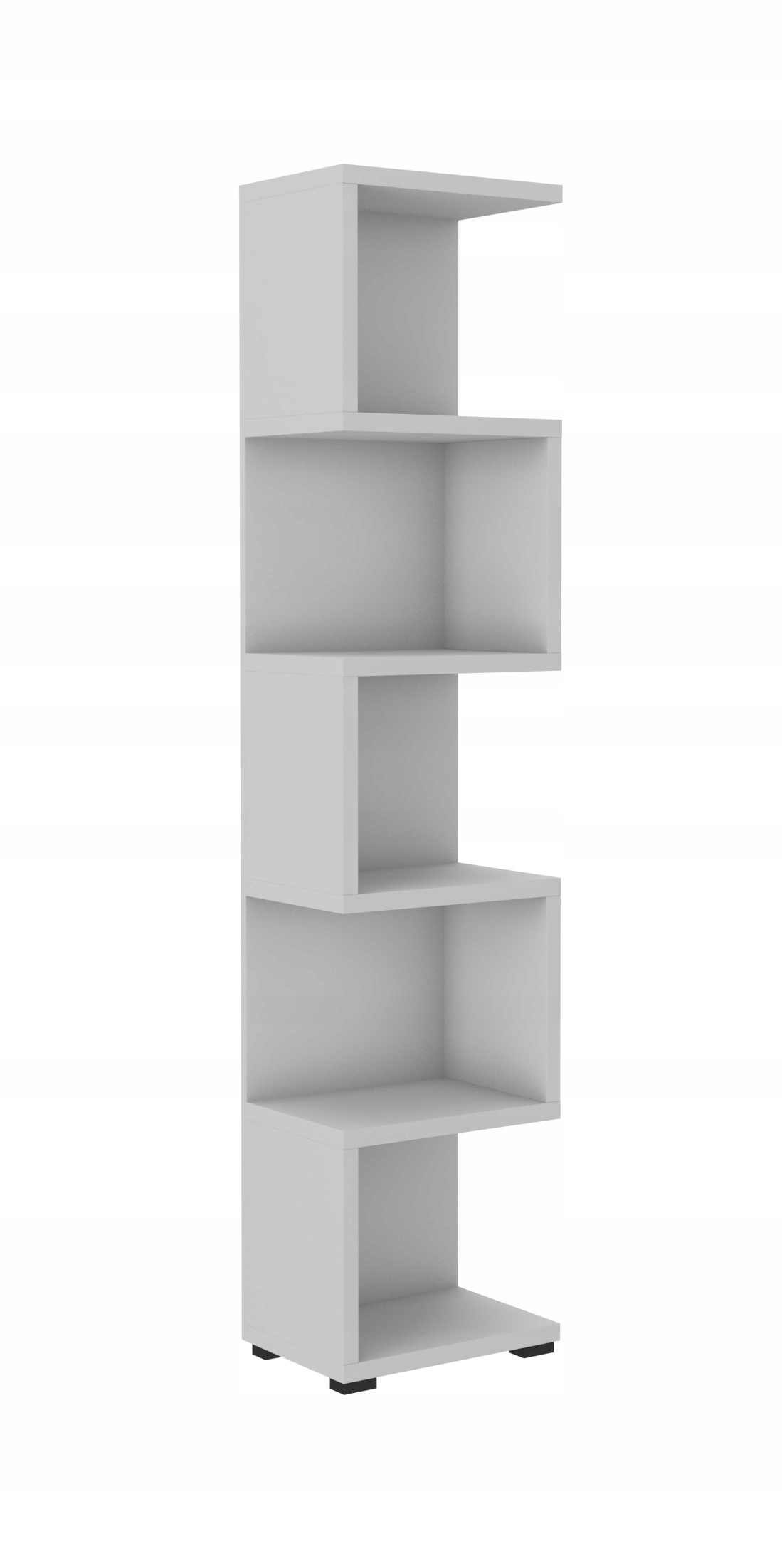 Moderní vysoký regál do obývacího pokoje a kanceláře Libro šedý