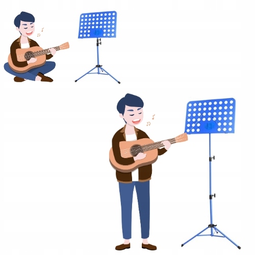 PULPIT na nuty niebieski ZESTAW pokrowiec klips kazoo statyw stojak stend Waga produktu z opakowaniem jednostkowym 1.5 kg