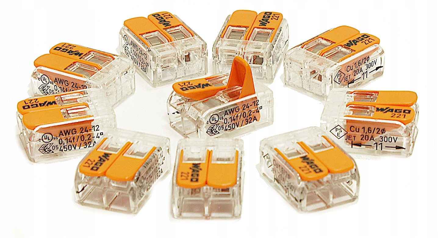 

Złączka zaciskowa 221-412 Wago 2x0,2-4mm 10 sztuk