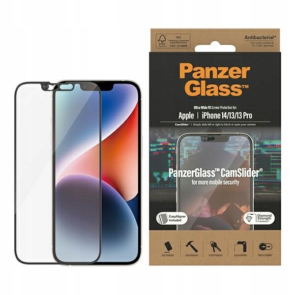 Ochranné PanzerGlass Ultra-Wide Fit pre iPhone 14 13 13 Pro 6,1" s uhlopriečkou C