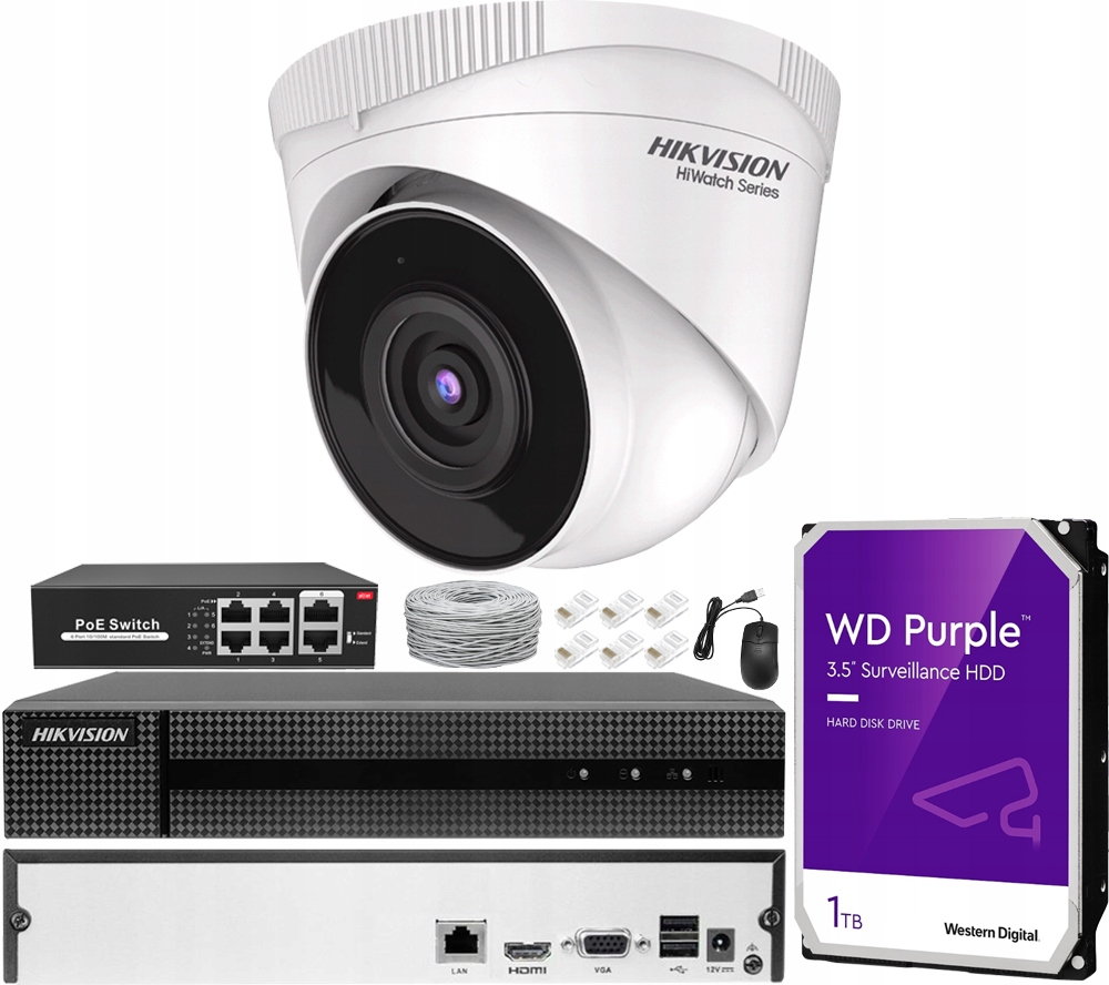 Sada pro monitorování Hikvision CCTV-KIT-T240H-4MP-8CH-1TB