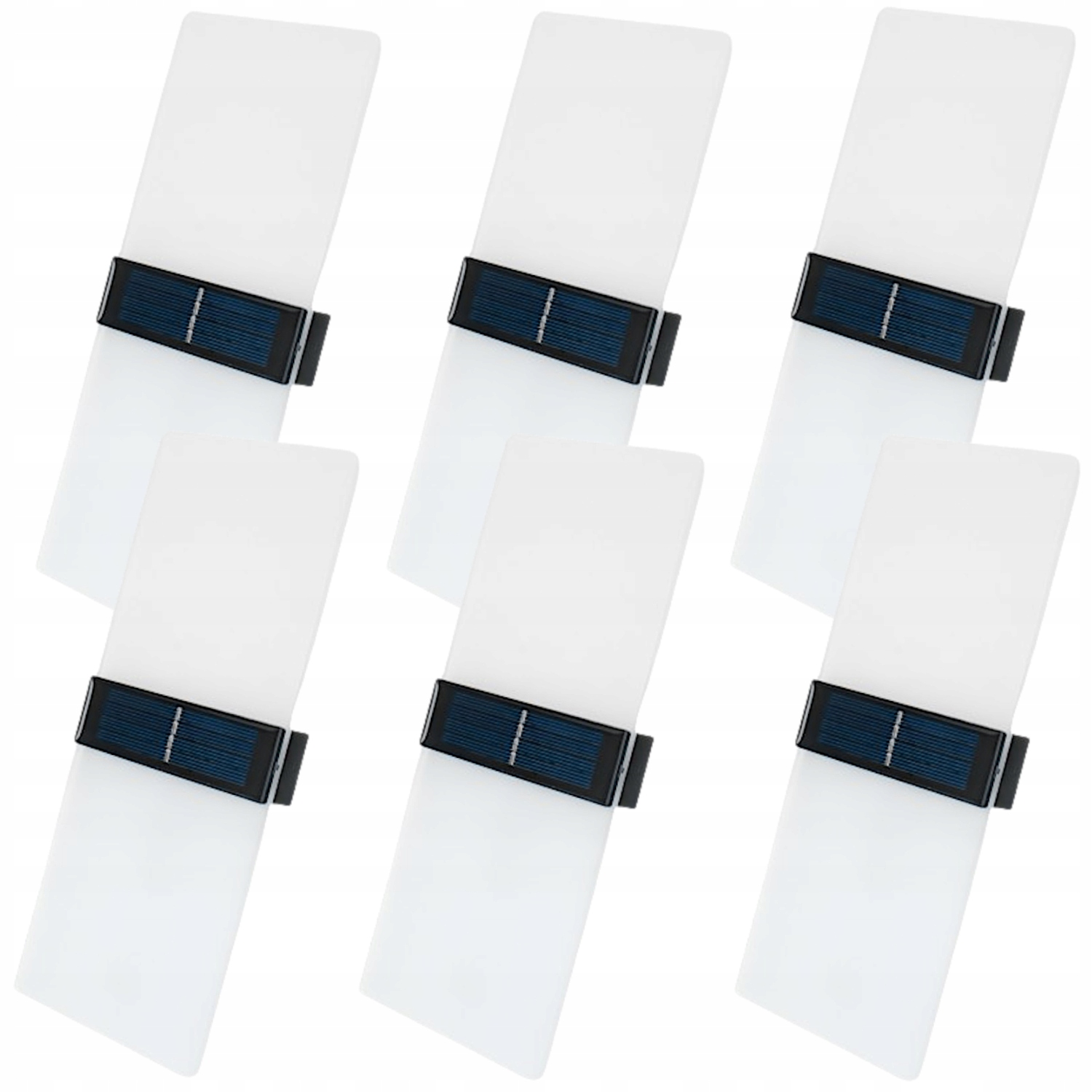 6 x Solární nástěnné svítidlo Solární lampa Akryl Led Venkovní senzor soumraku