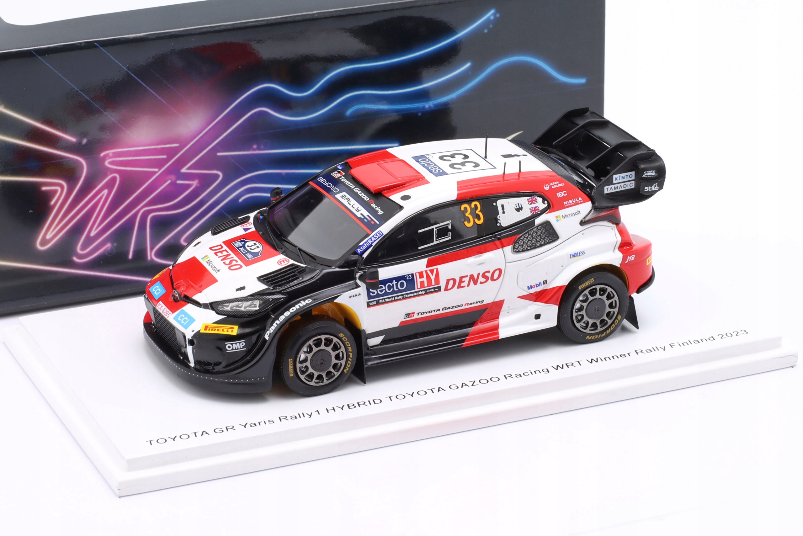 Spark Toyota Yaris Gr Hybrid RALLY1 WRT#33 Vítěz E.Evanse Finsko 2023 1:43