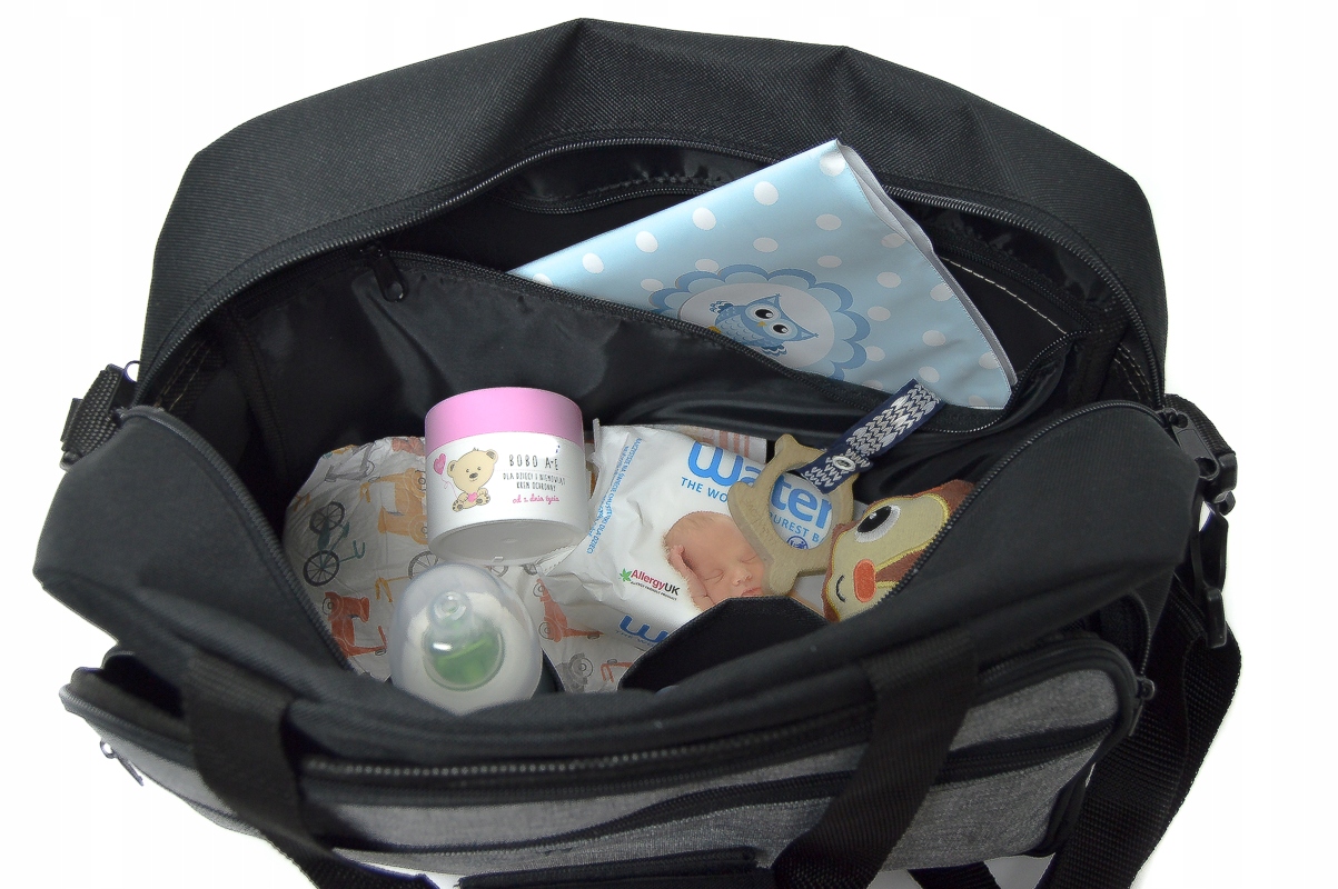 MOCNA POLSKA UNIWERSALNA TORBA DO WÓZKA Z PASKIEM Materiał dominujący codura