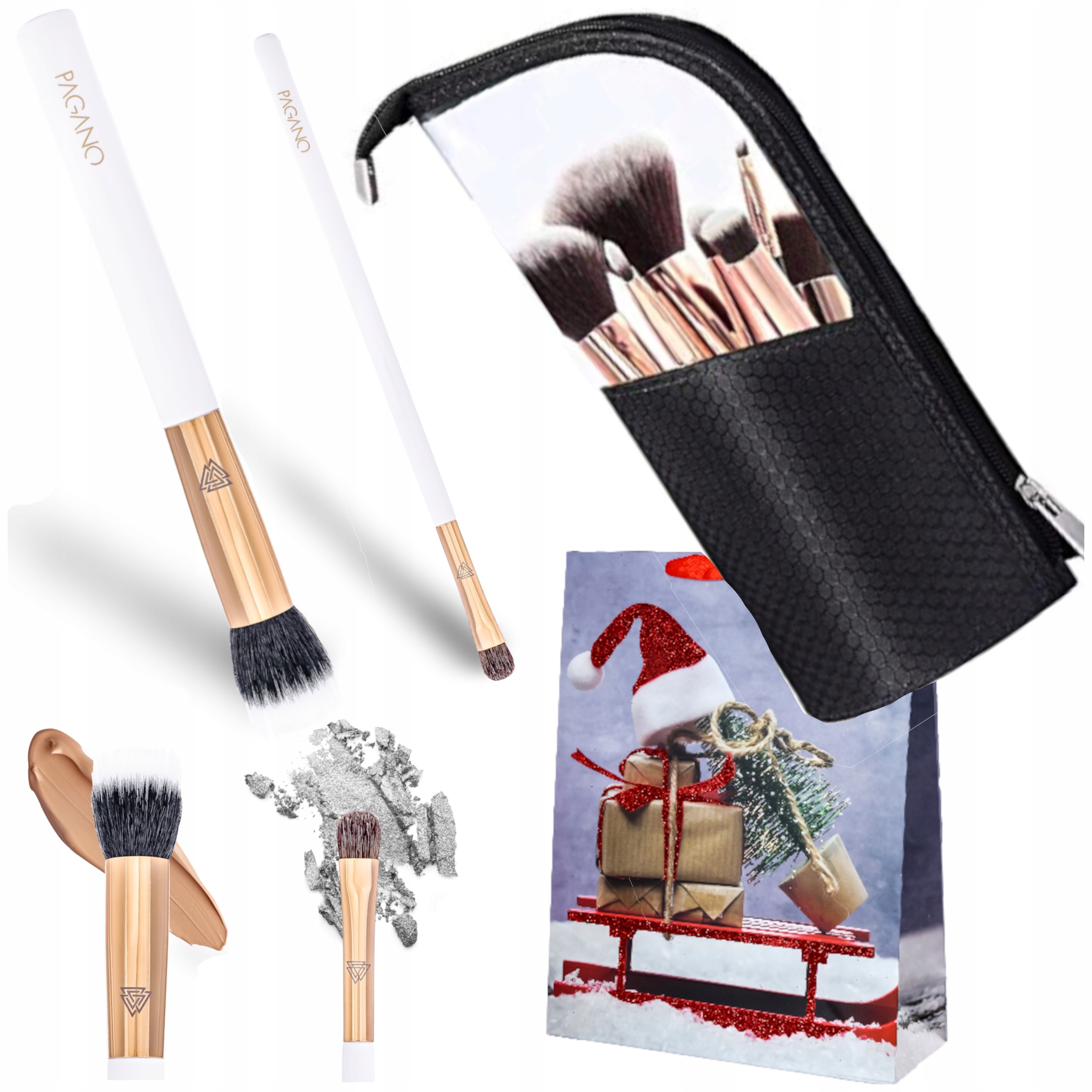 Hotová Sada Na Vánoce Set Kosmetická taštička 2x Štětec