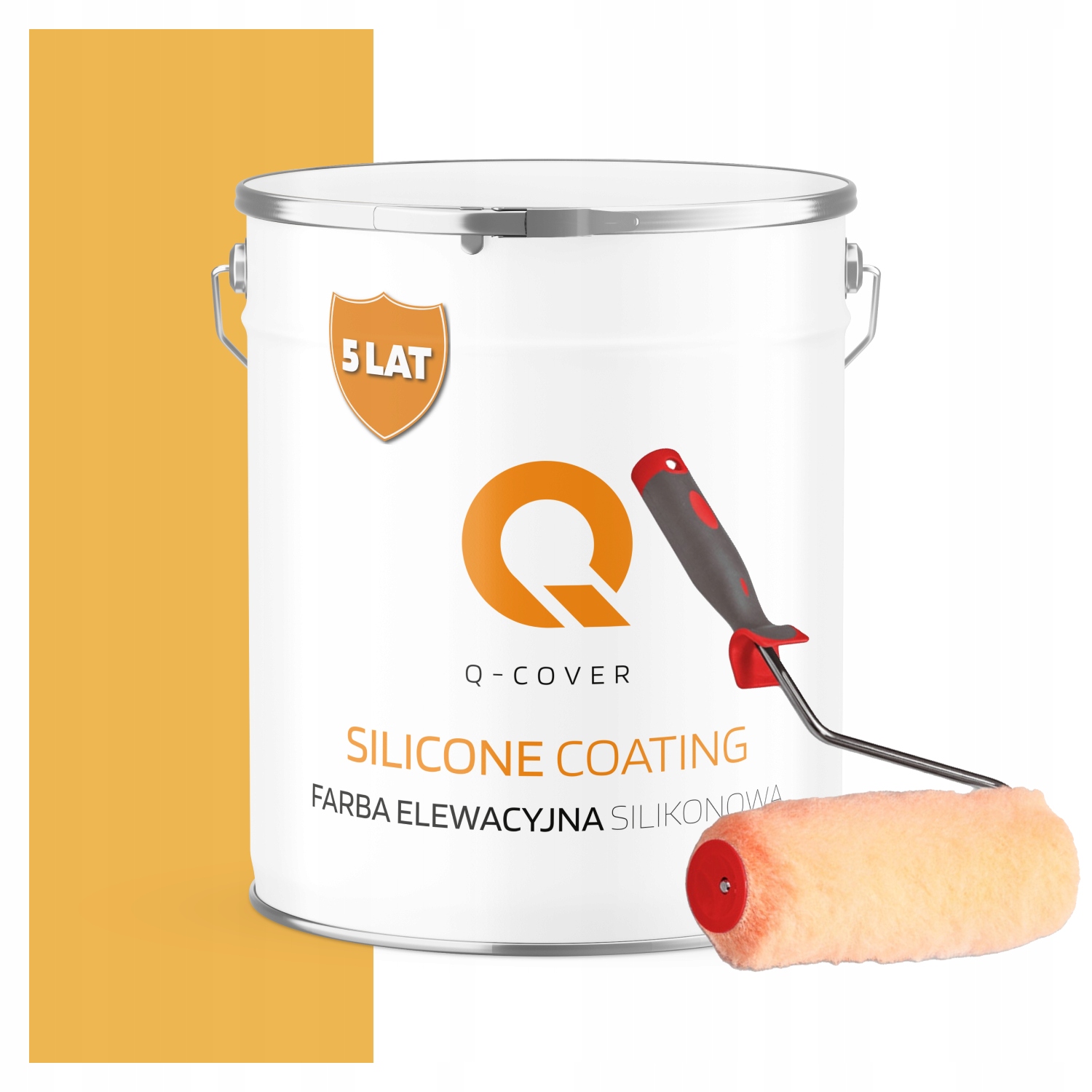 Vonkajšia silikónová fasádna farba na omietku 5L žltá intenzívna valček