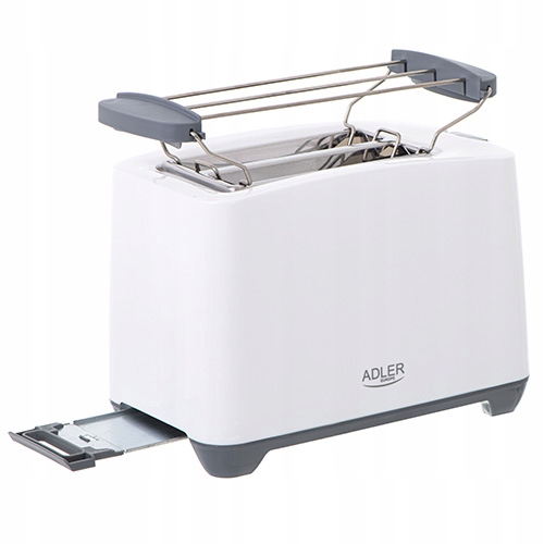 Toster AD 3216 2 kromki z rusztem do bułek 1000W biały