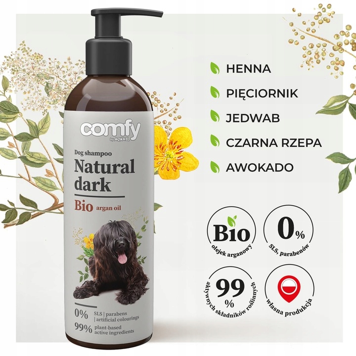 Comfy Natural Dark Hair Szampon dla Psów 250ml EAN 5905546329170