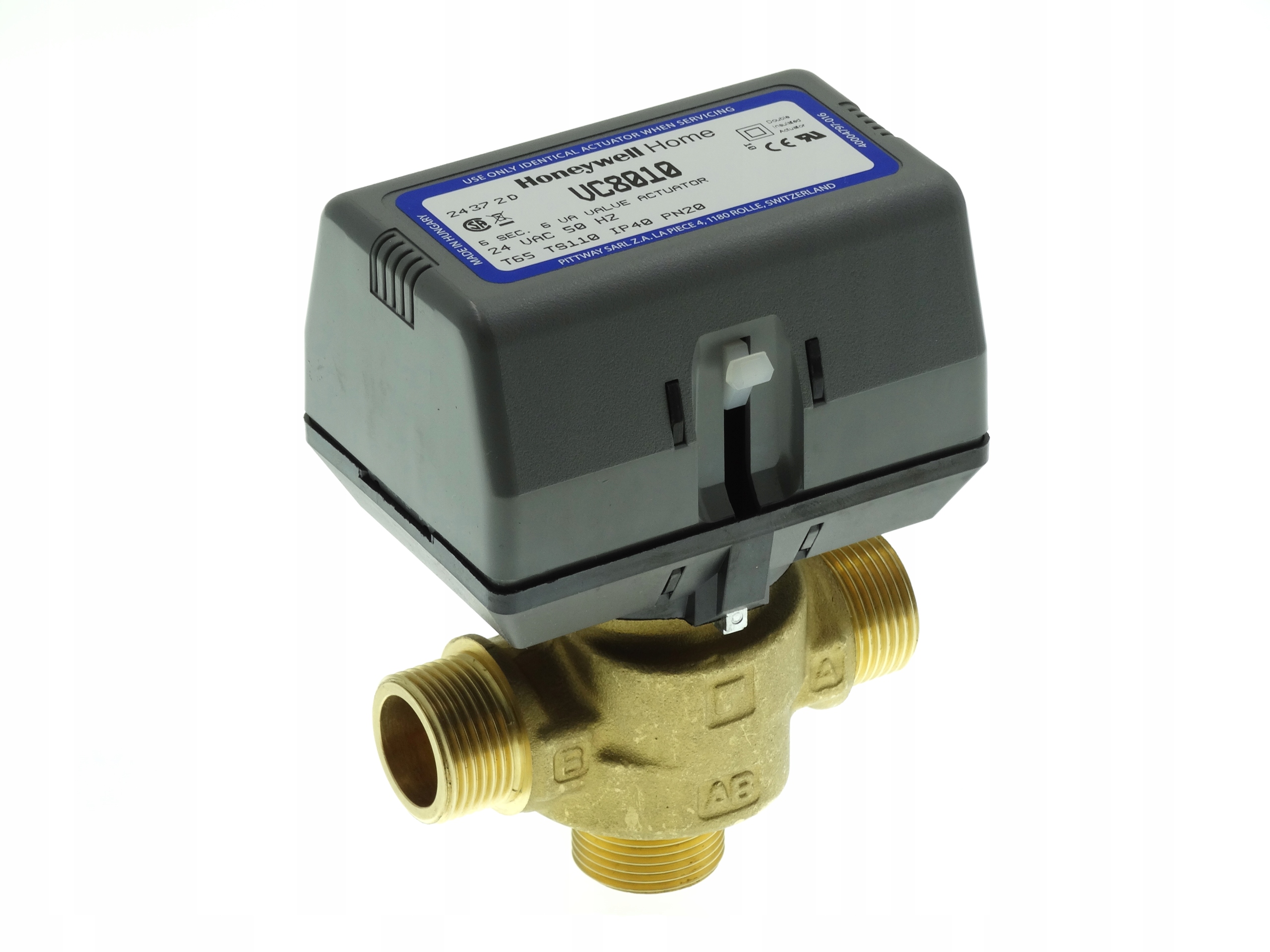 Prepínací ventil 3-cestný Gz 1"+ Pohon ventilu Honeywell VC8010 24VAC