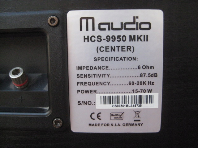 Maudio M Audio HCS-9950 MKII centralny centralna Marka M-Audio