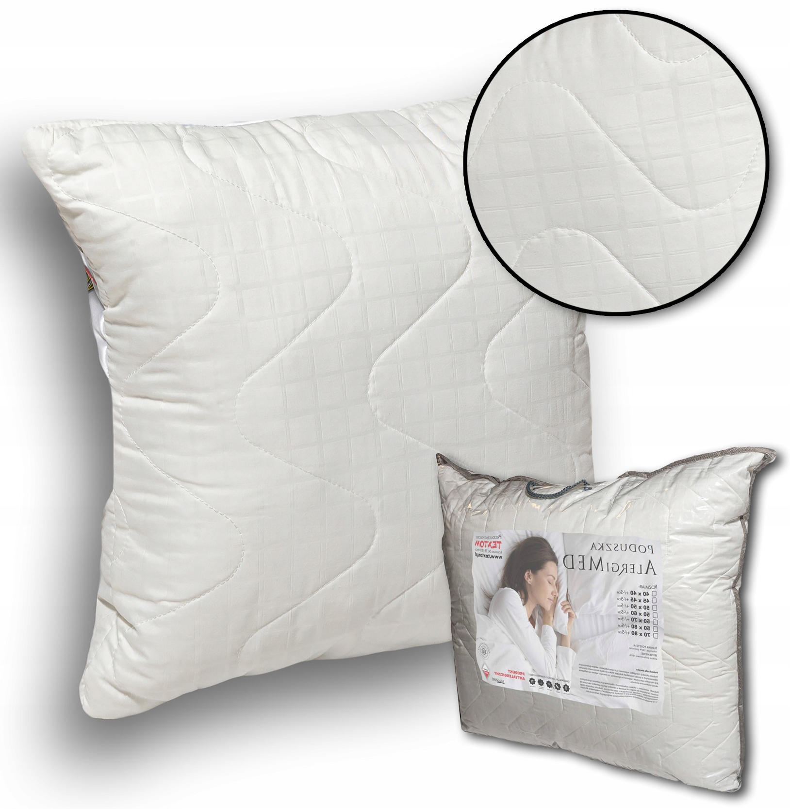 Polštář Vysoká Antialergický Na Spaní Ecru Celoroční Zámek 70x80 cm