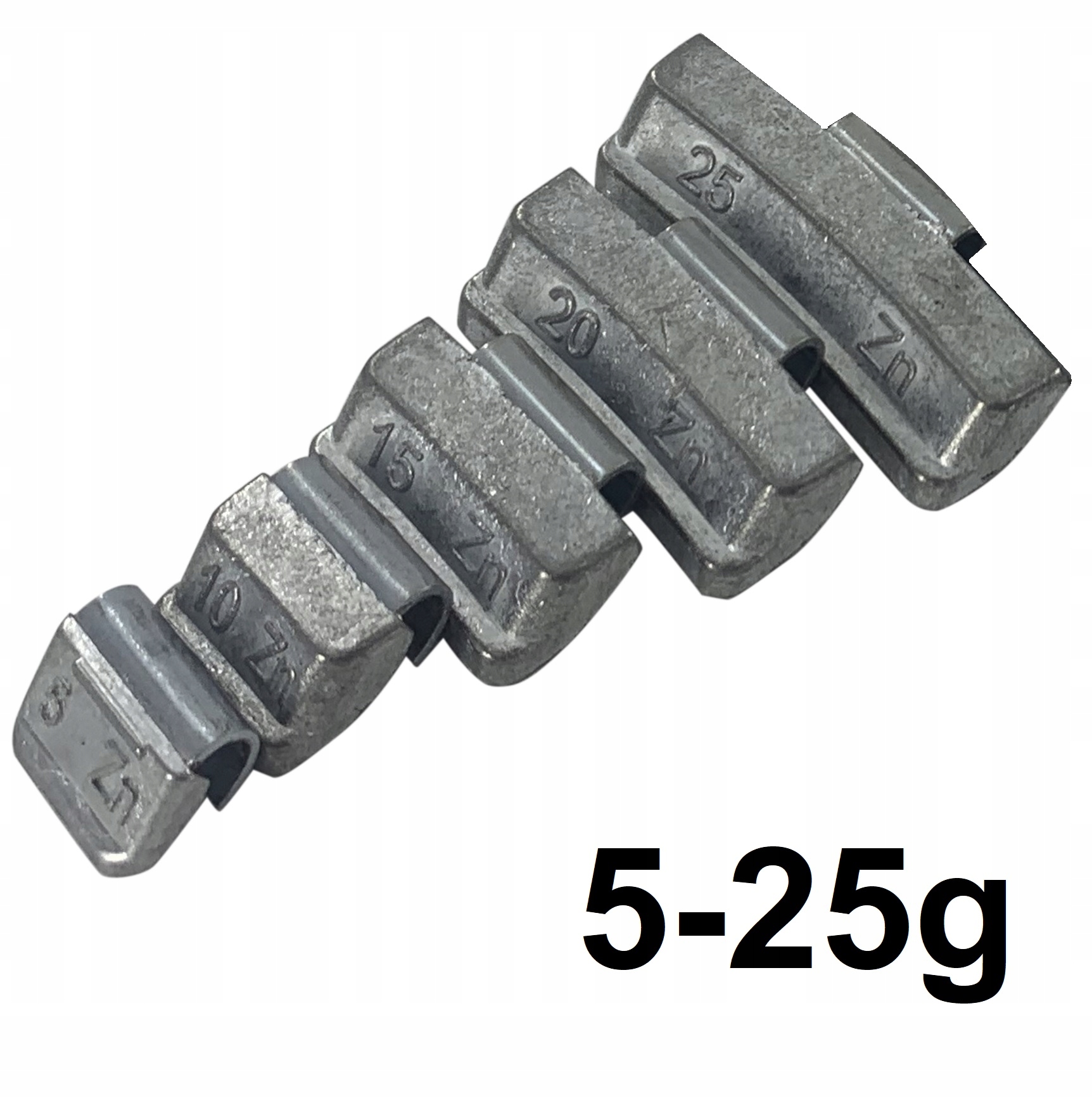 Sada napichovacích závaží Bas 5-25 g Zinok na oceľové disky 500 x