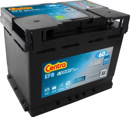 Аккумулятор 60 Ah CENTRA EFB Cl600