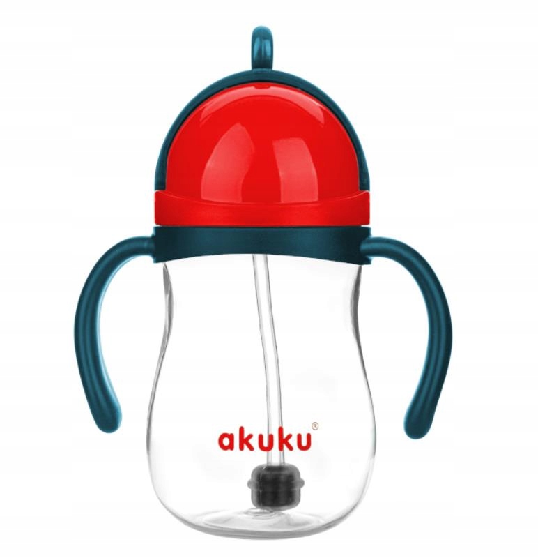 AKUKU INNOWACYJNY KUBEK BIDON Z OBCIĄŻONĄ SŁOMKĄ Pojemność 0.28 l