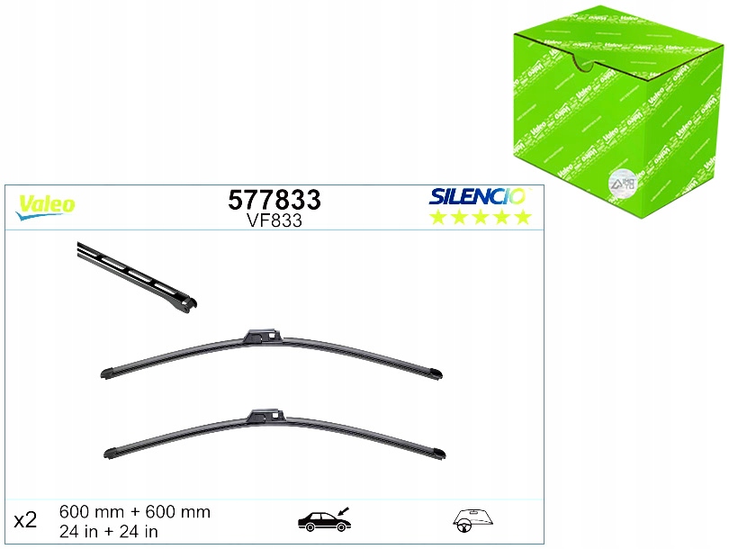 Pero Stierača 2KS VF833 Silencio 600MM Bentley Continental