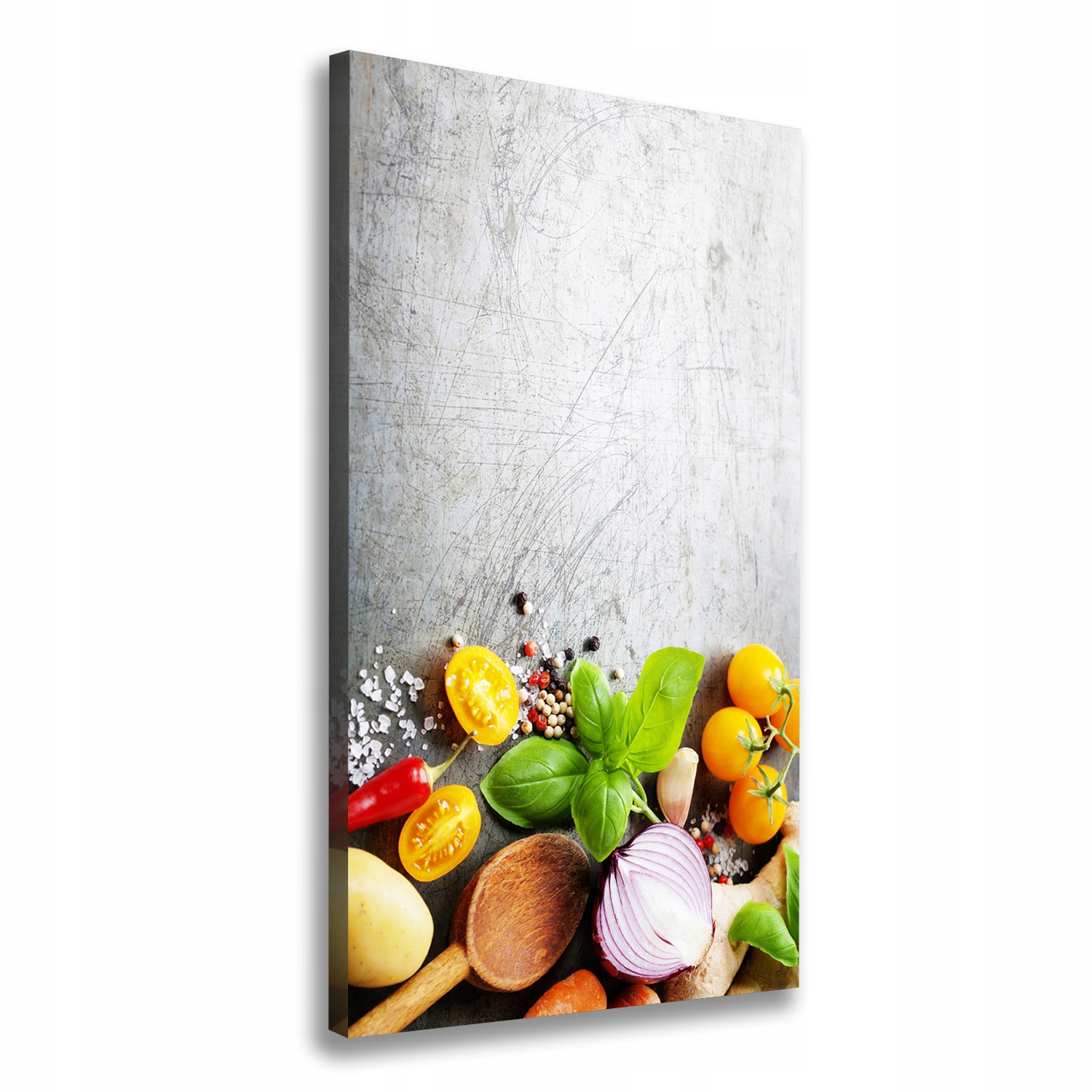 

Nowoczesny obraz canvas na ramie Warzywa 70x140 cm