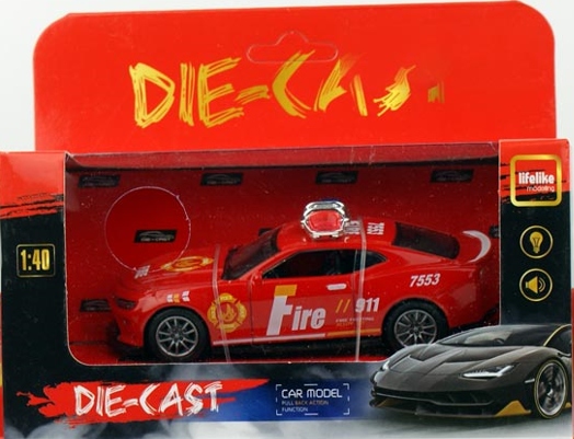 DIE CAST AUTO POLICJA METAL LED DŹWIĘK NAPĘD 1:40