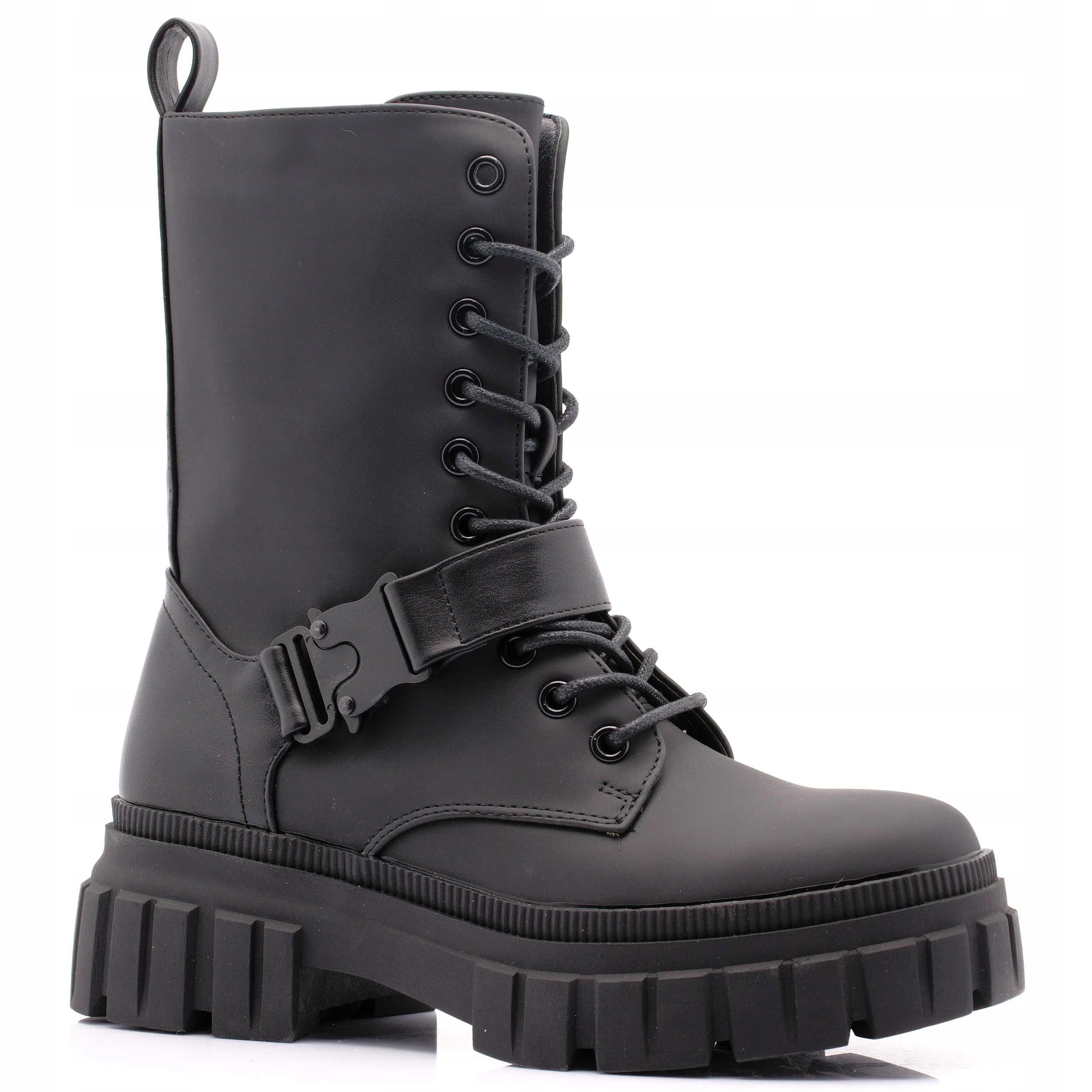 

Buty Damskie Trzewiki Botki Trapery Czarne 39