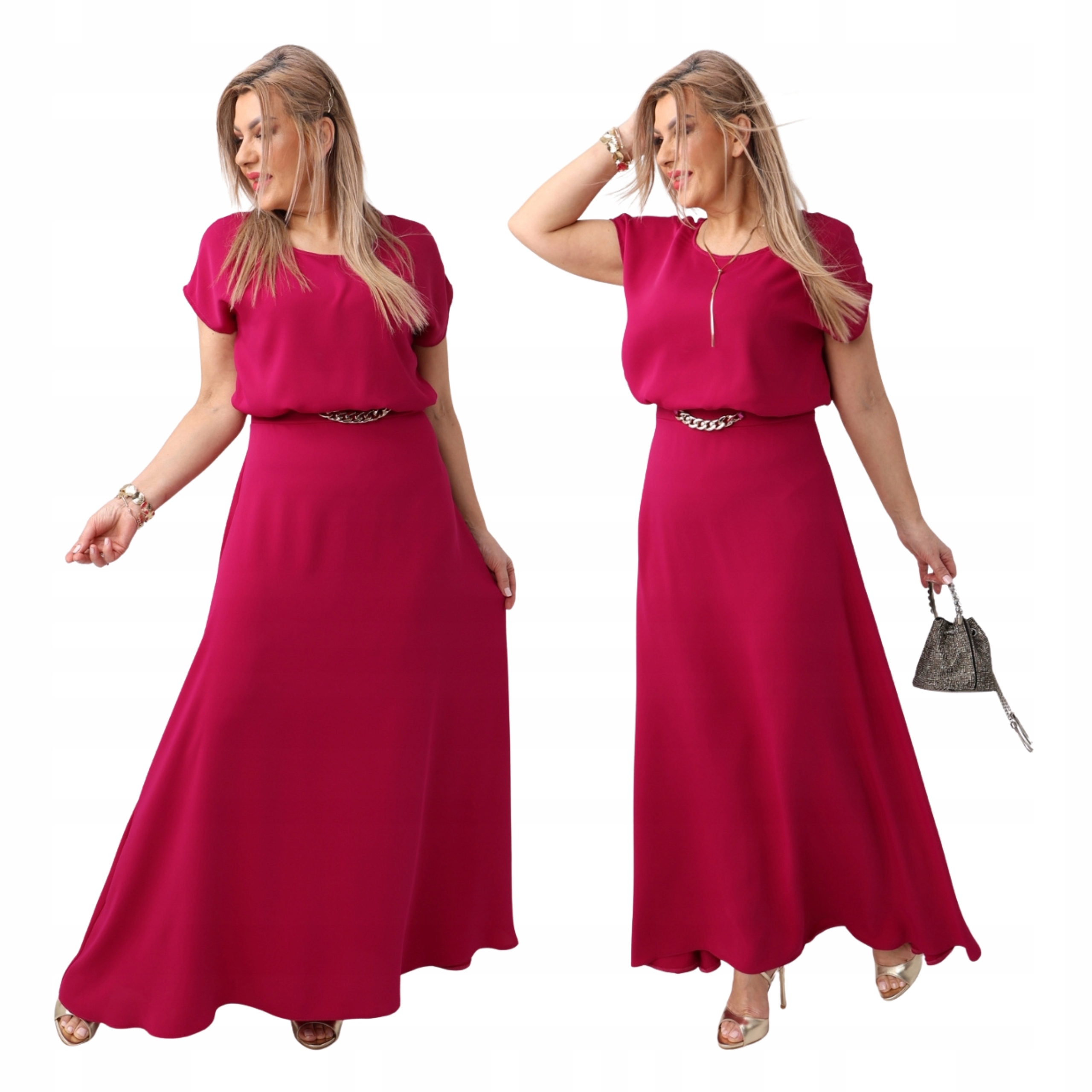 Długa suknia wieczorowa sukienka Polski Producent duże rozmiary