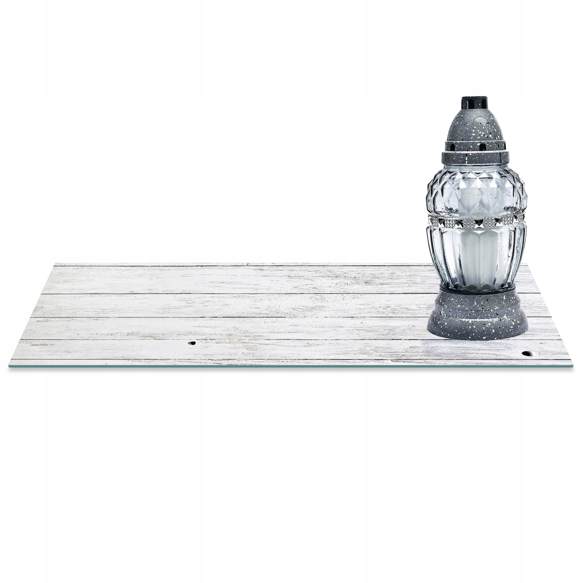 SZKLANA PODSTAWKA POD ZNICZE 60x30cm Deski 102d