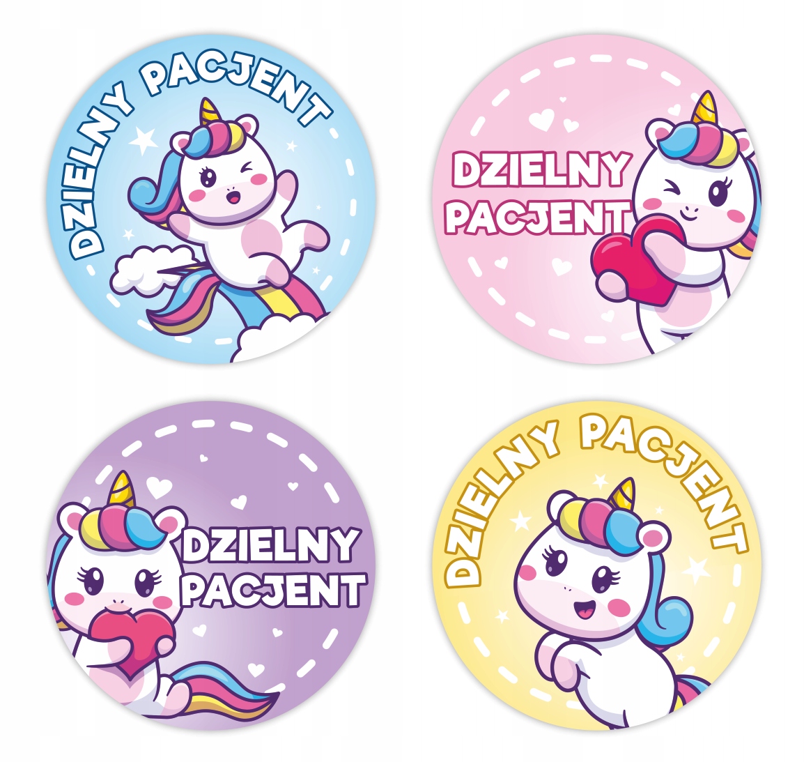 

Naklejki Dzielny Pacjent Jednorożce Wycięte 60