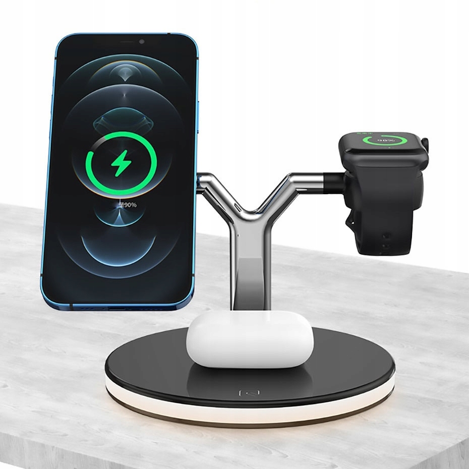 Stacja Smart 3w1 MagSafe 15W do Apple iPhone Watch Zgodność ze standardem Quick Charge 3.0