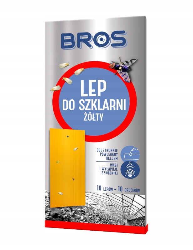 

Bros Lep do szklarni żółty 10szt