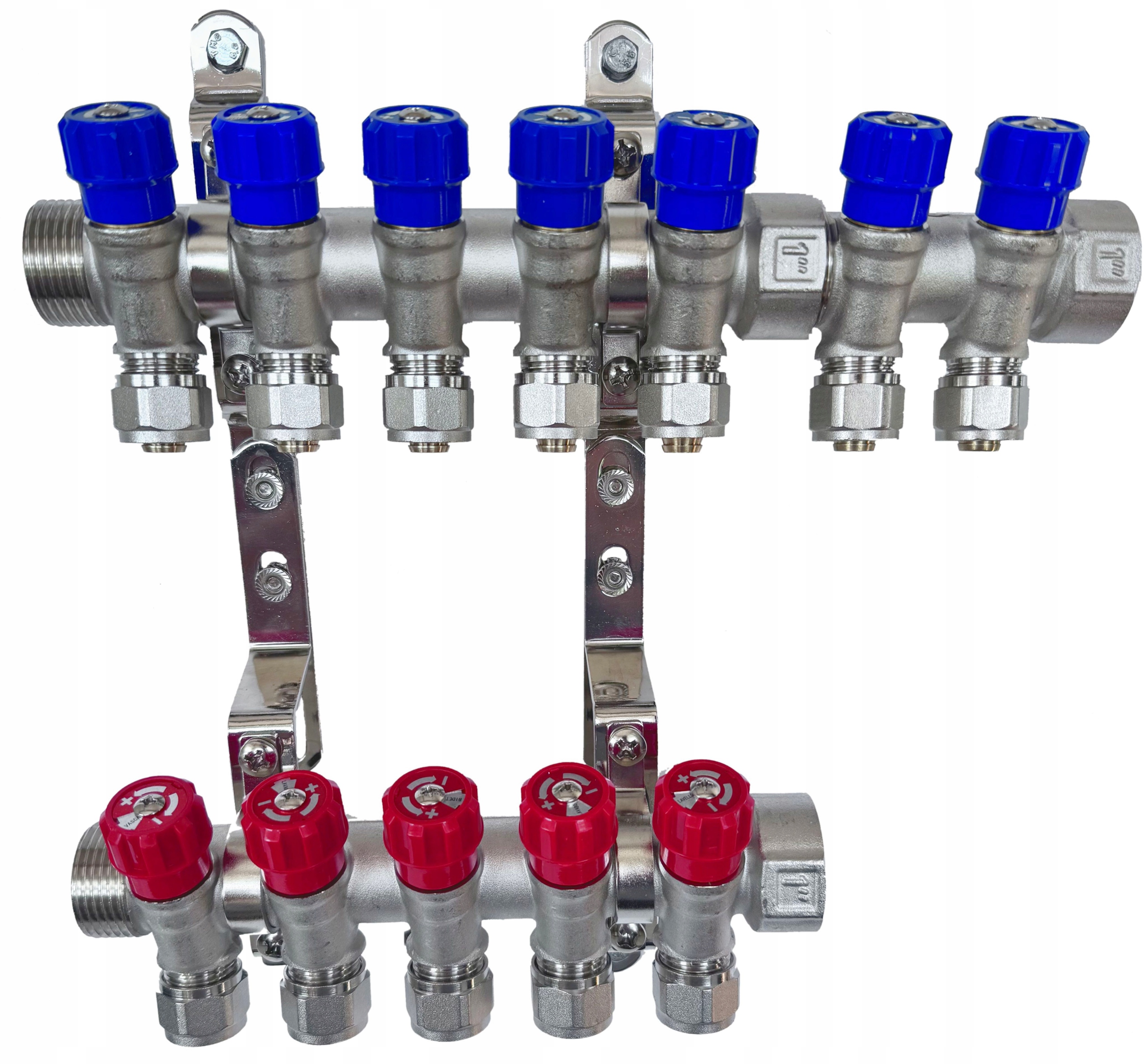 X-home Rozdělovač Pex 1" x 16 mm 7 Obvodů Studené Vody 5 Obvodů Teplé Vody