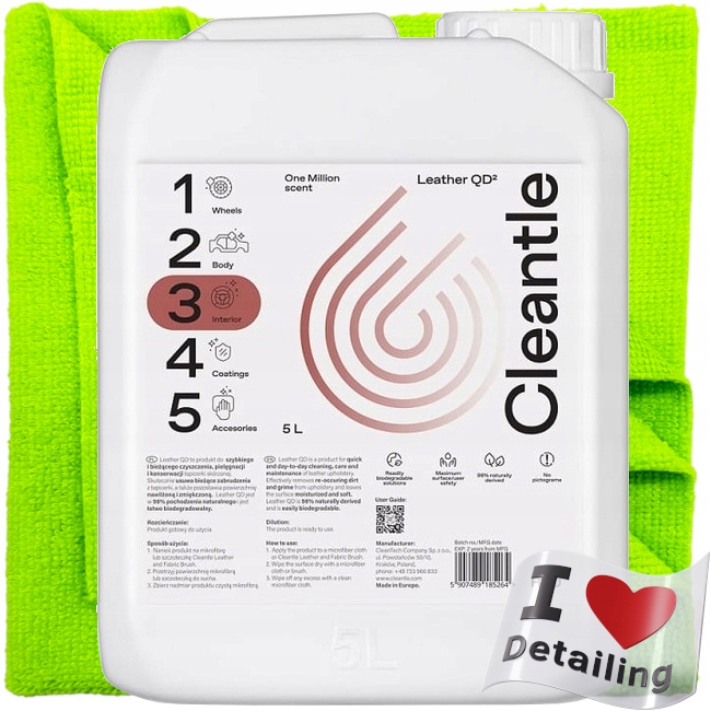 Cleantle Leather Qd 2V1 Na Čistenie Kože V Aute Ochrana 5 L