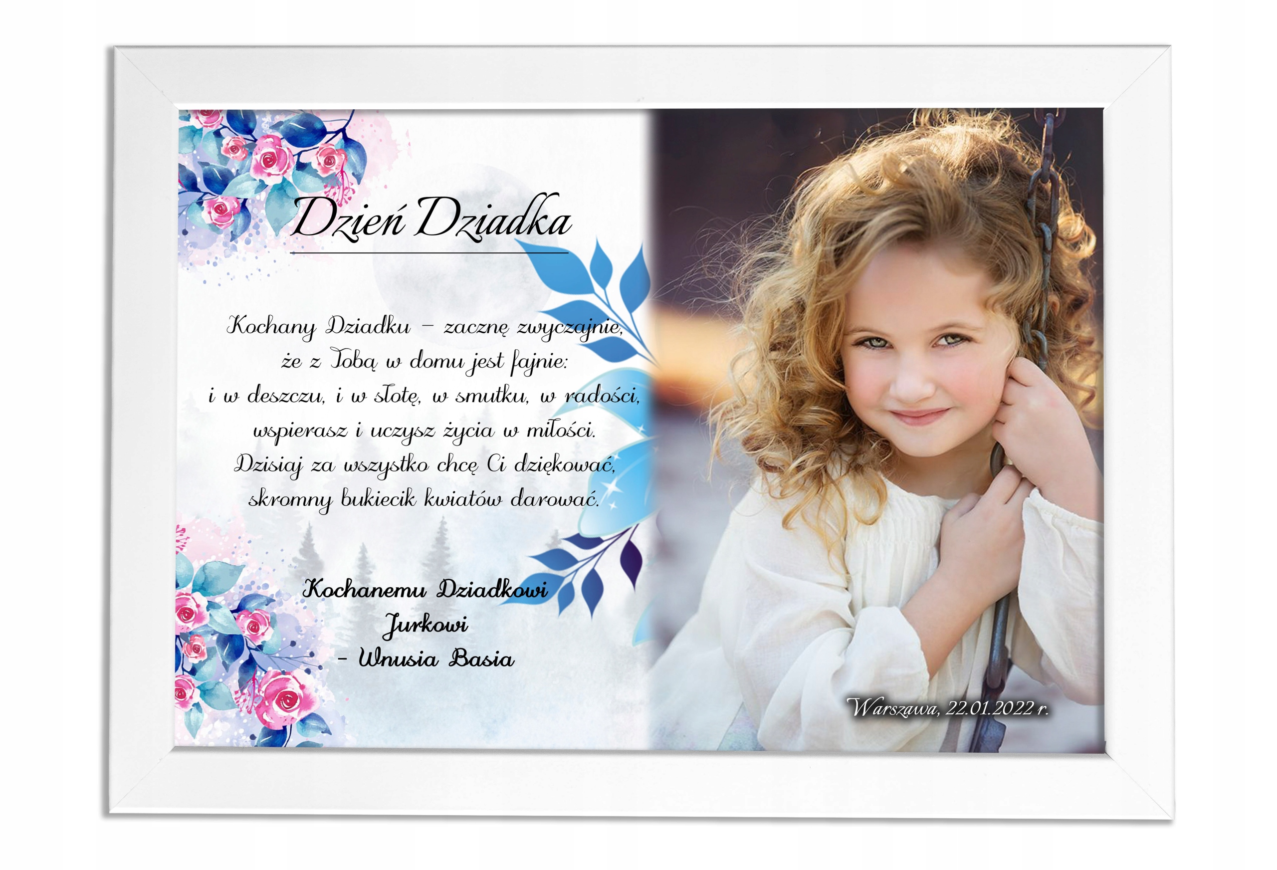 

Prezent na Dzień Babci Dziadka A4 ramka +pakowanie