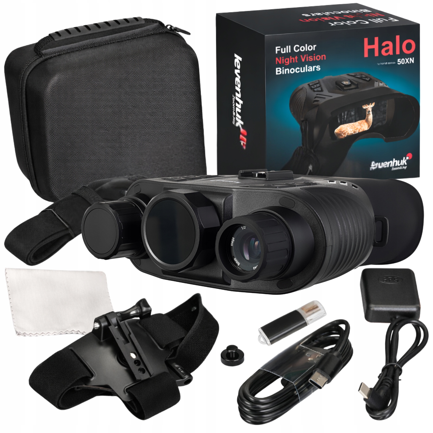 Lornetka noktowizyjna cyfrowa Levenhuk Halo 50XN Gps WiFi 32x Lornetka