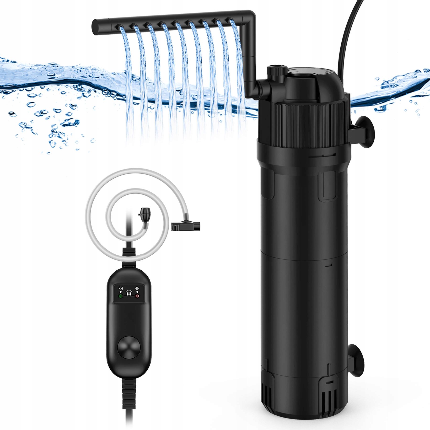 Levně 5V1 Vnitřní Filtr S Uv Lampou 650L/H Pro Akvárium 100-300L S Uvc
