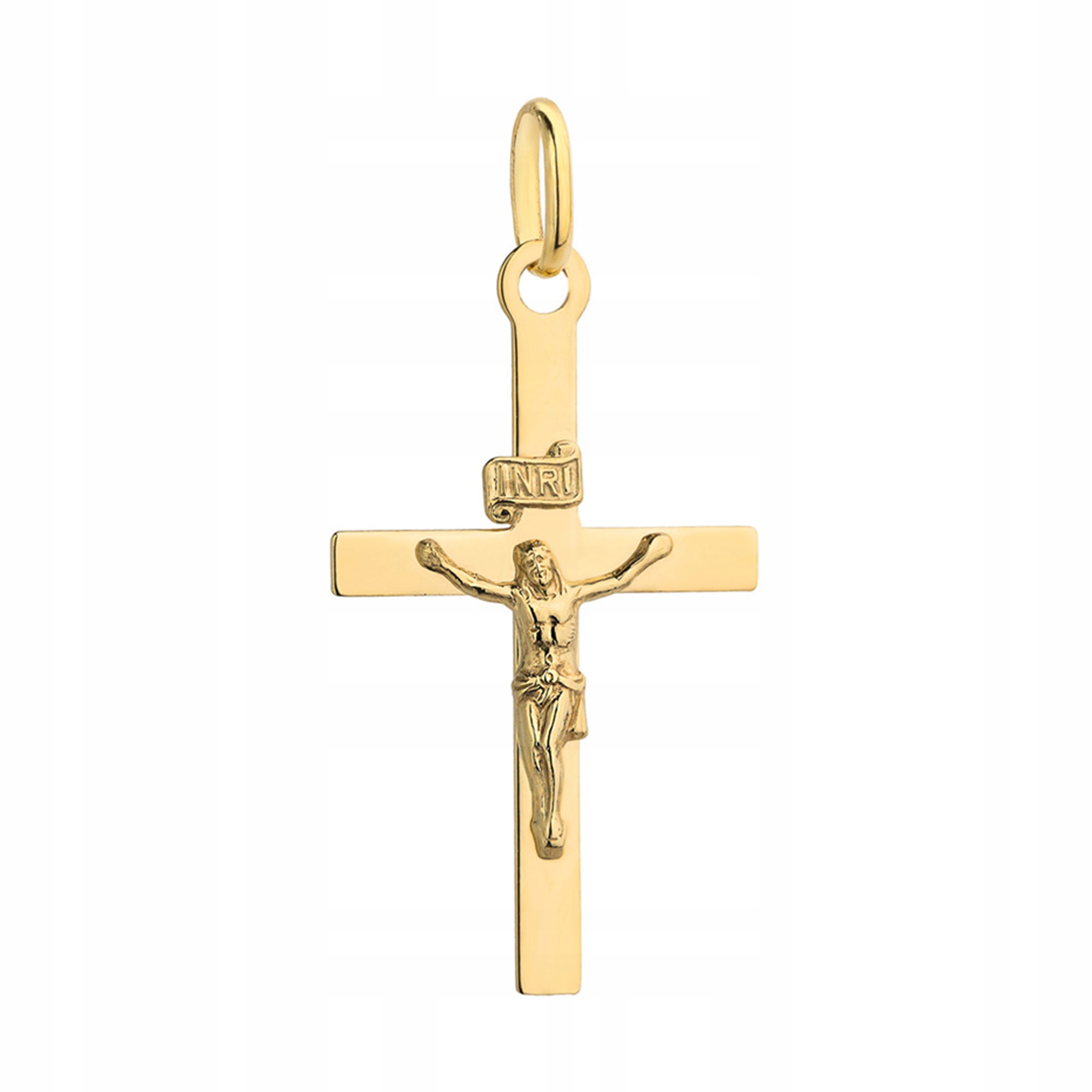 Zlatý Křížek Kříž pr. 585 14k Jednoduchý Klasický Na Dárek Krabička