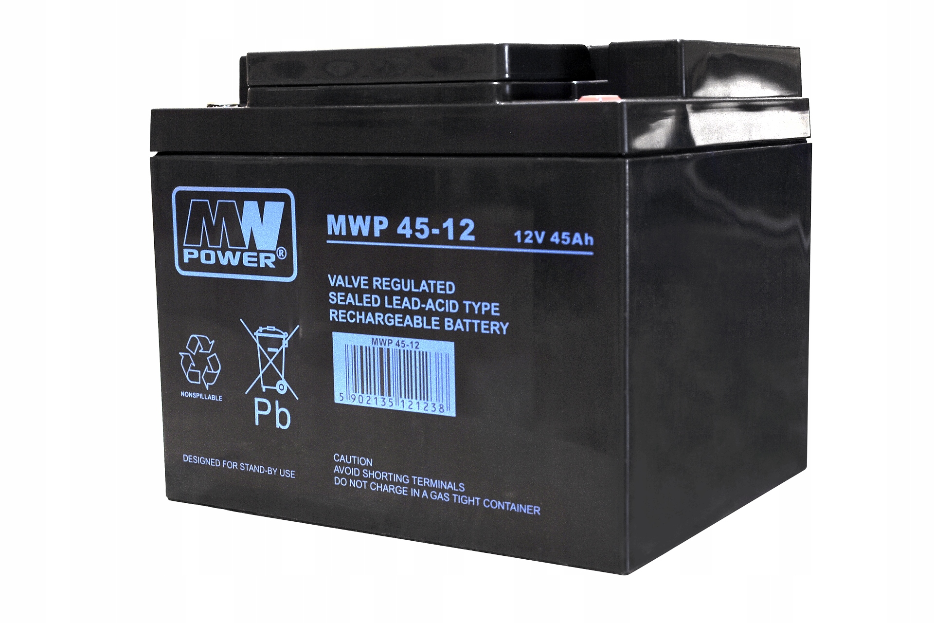 Akumulátor Mwp 45-12 Agm 12V 45Ah Mw Power