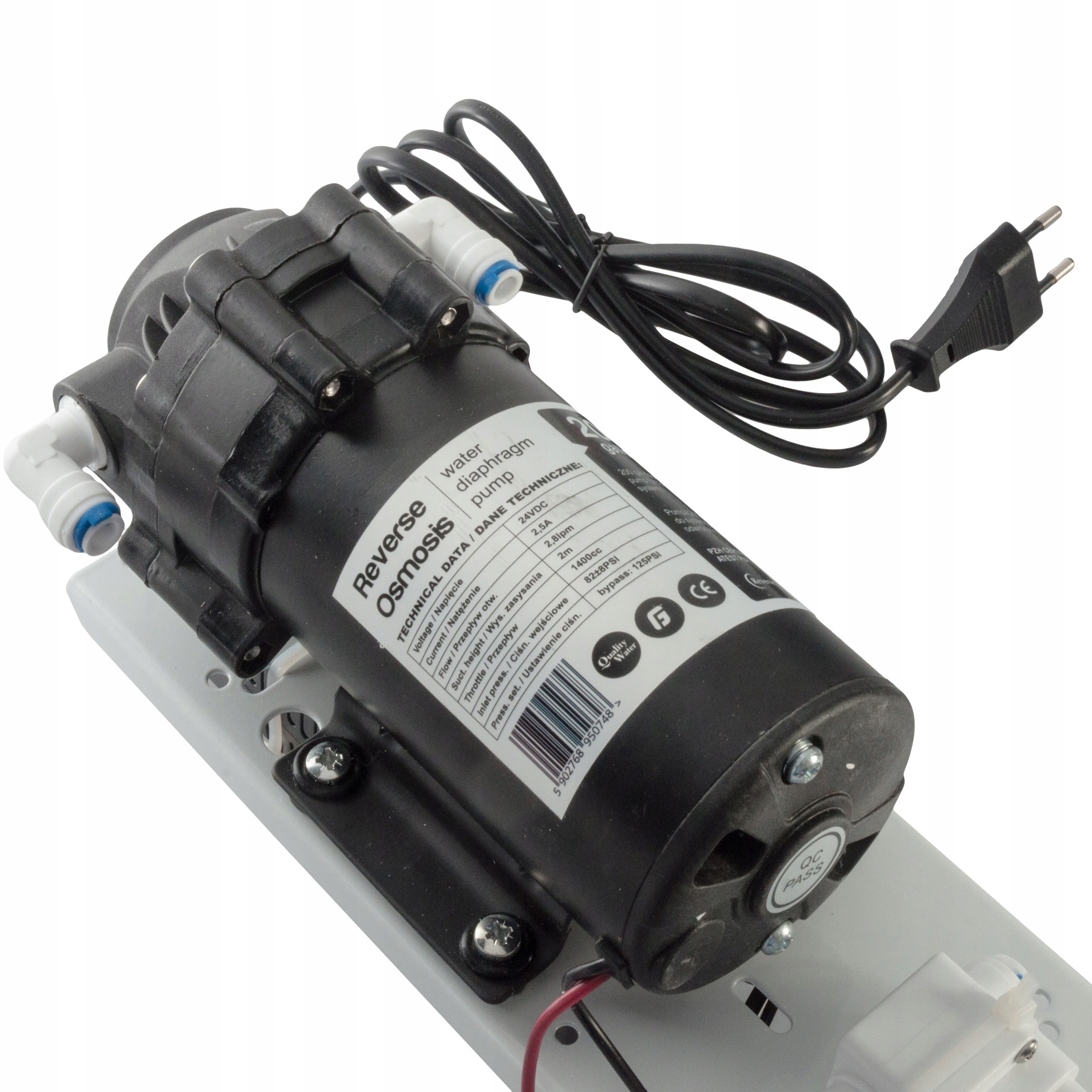 POMPA DO SYSTEMÓW ODWRÓCONEJ OSMOZY 200 GPD MOCNA Stan opakowania oryginalne