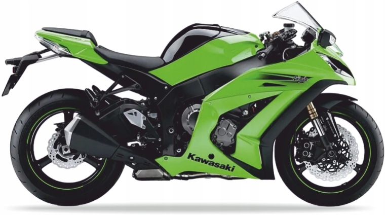 Samolepky Na Motocykl Juula Pro Kawasaki Zx 10R 2011 Zelená 777
