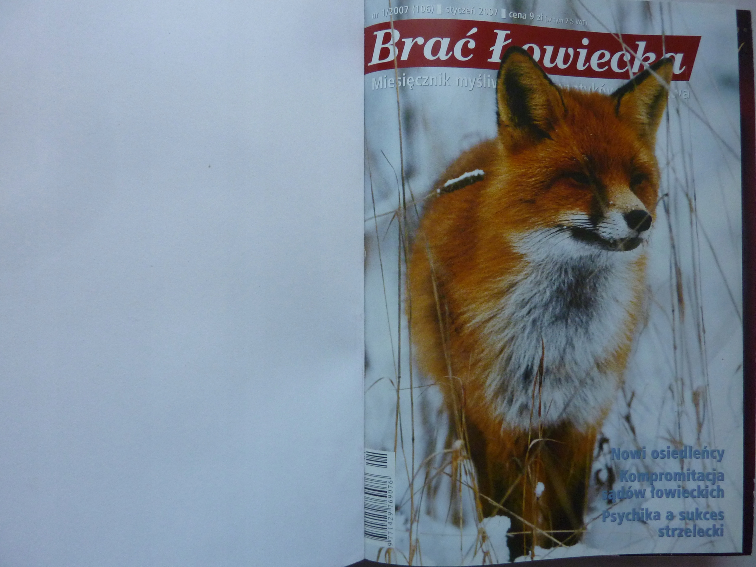 BRAĆ ŁOWIECKA CZASOPISMO MIESIĘCZNIK 2006-2007 ISSN 9771429769229