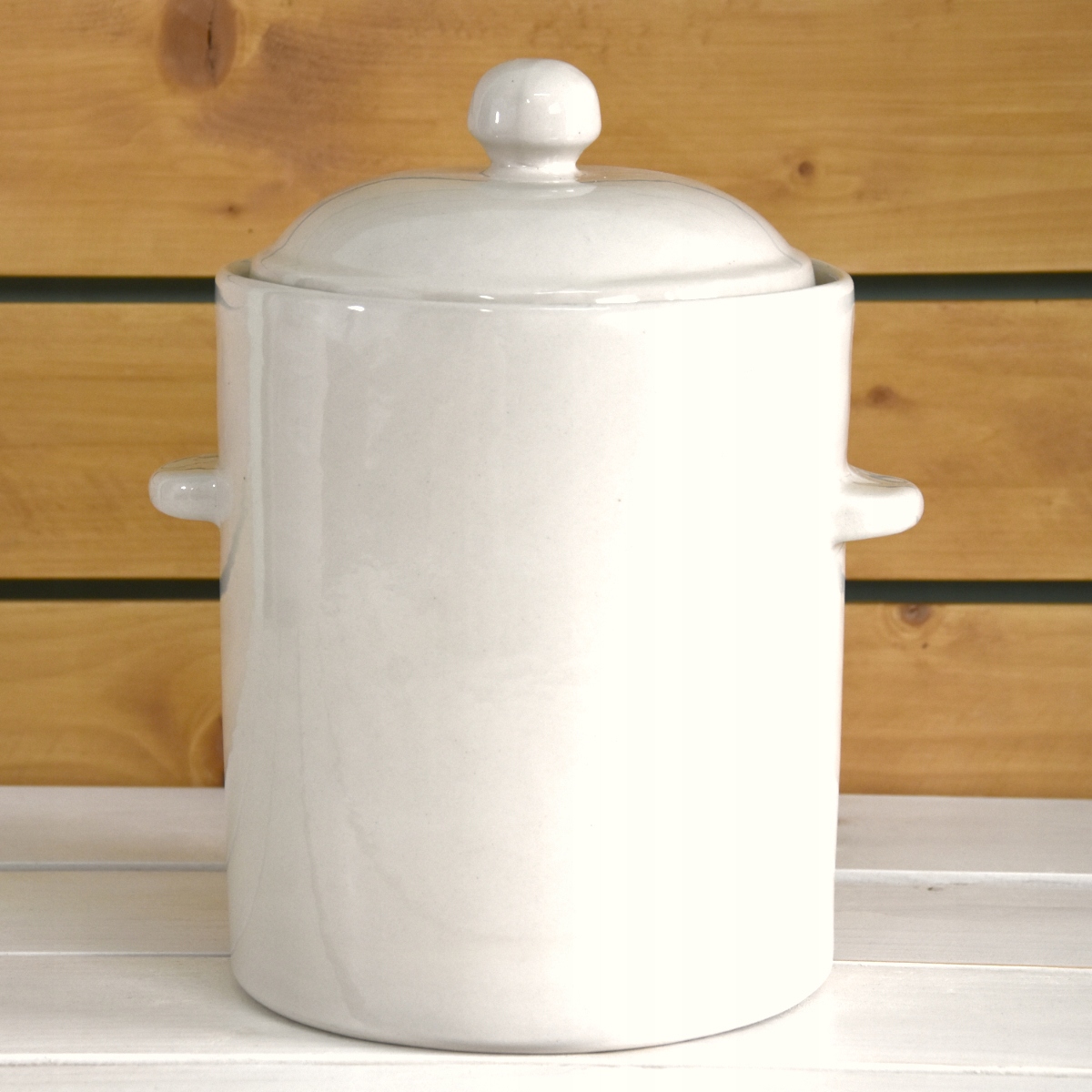 Garnek beczka do kiszenia OGRÓKÓW kapusty 5l BEŻ Szerokość produktu 24.5 cm