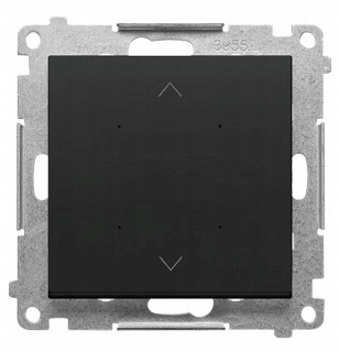 Simon 55 Miestny Roletový Ovládač Jednosmerný Podomietkový Čierny Mat