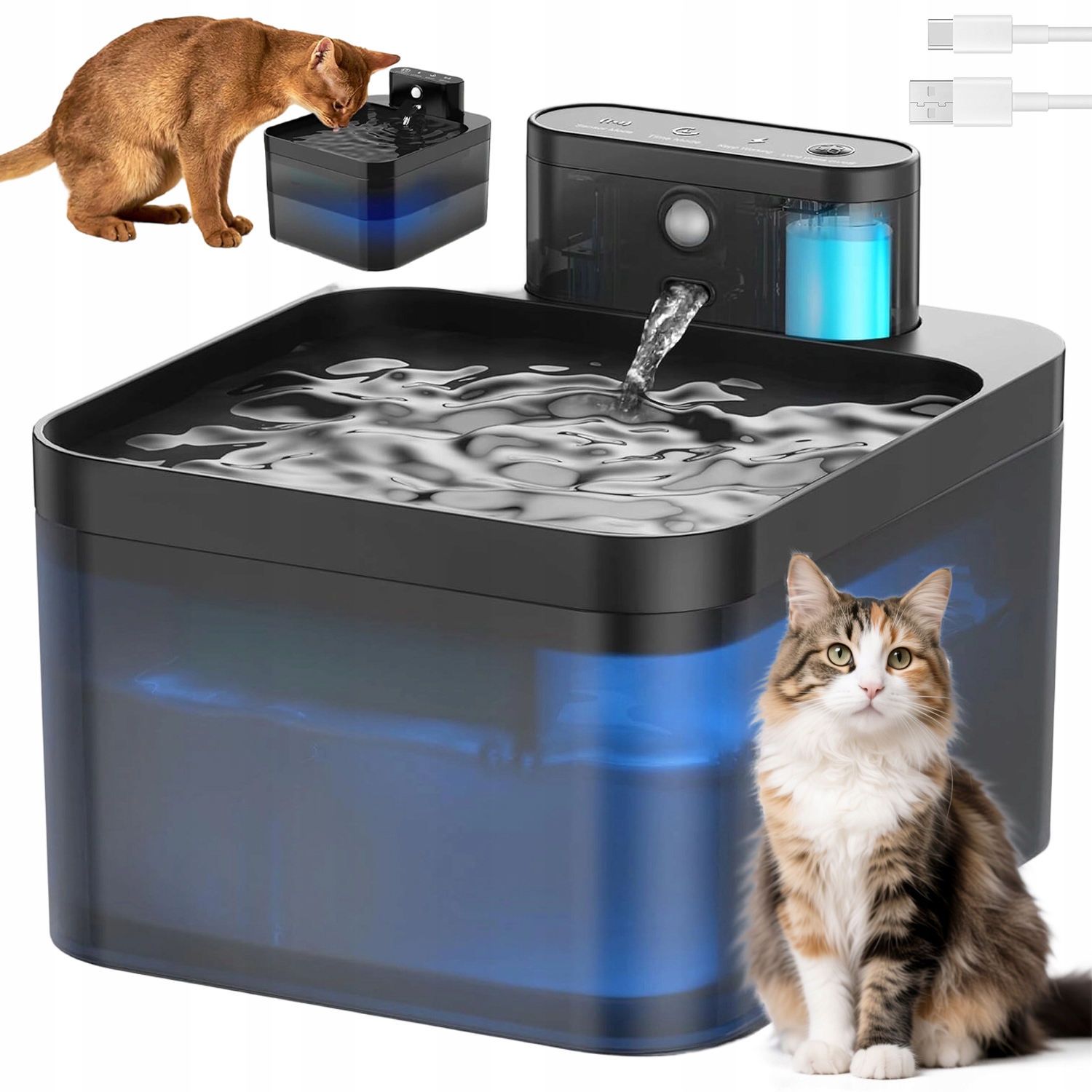Automatické Krmítko Pro Kočky Pro Zvířata 2200 ML Fontána
