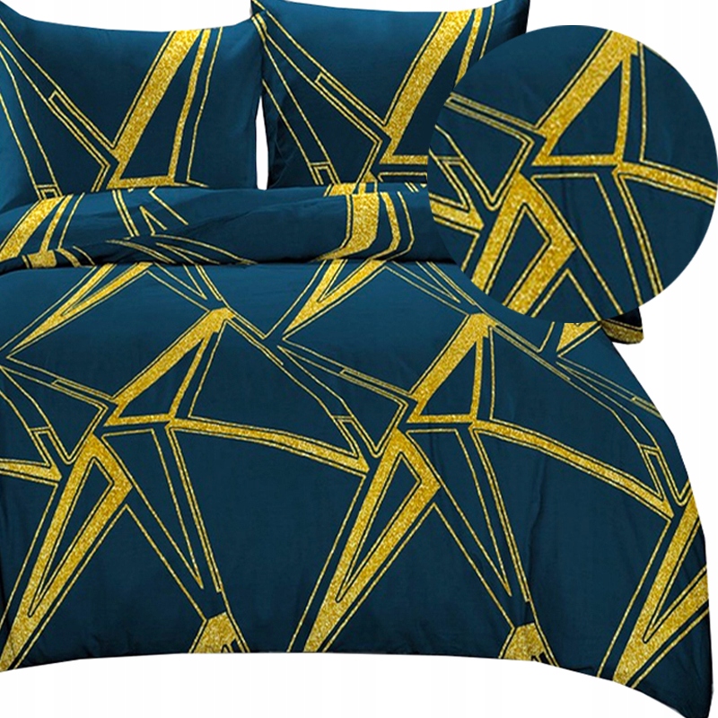 KOMPLET POŚCIEL BAWEŁNIANA 140X200 POSZEWKA KOŁDRA PODUSZKA DWUSTRONNA 3D