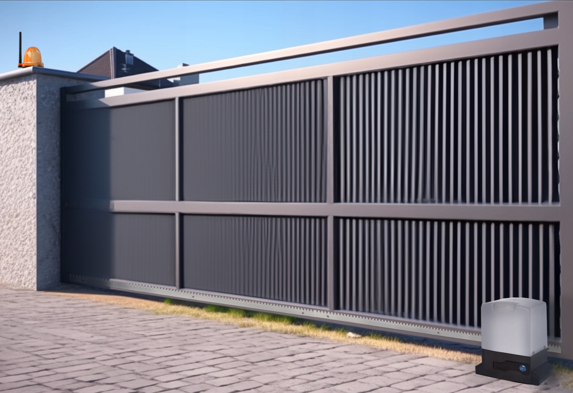 NAPĘD ZESTAW DO BRAMY PRZESUWNEJ AUTOMAT ARM600 6m/600kg 2 PILOTY + WIFI Certyfikat CE