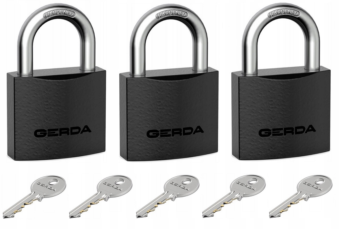 

kłódka Gerda Kzzs S30 system jednego klucza 3 szt