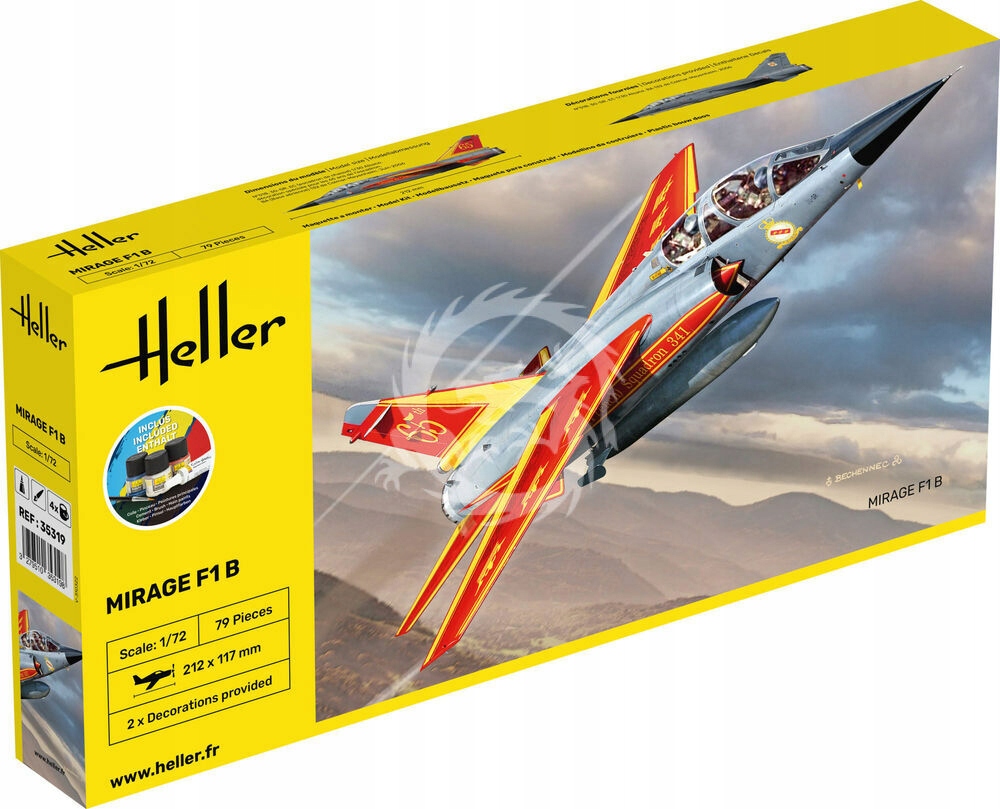 Startovací sada Mirage F1 B Heller č. 35319 měřítko 1/72