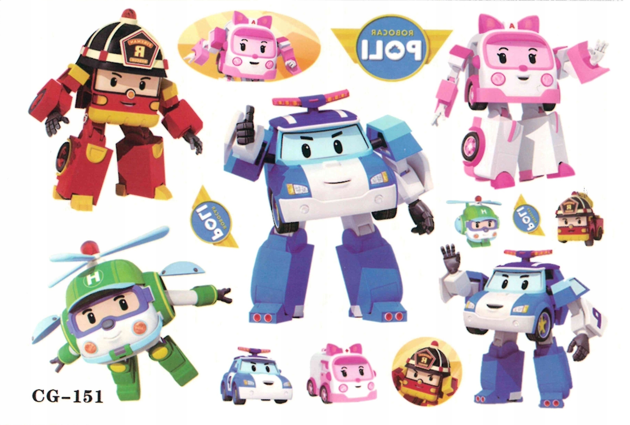 

Tatuaż zmywalny dla dzieci Roboty Poli CG151