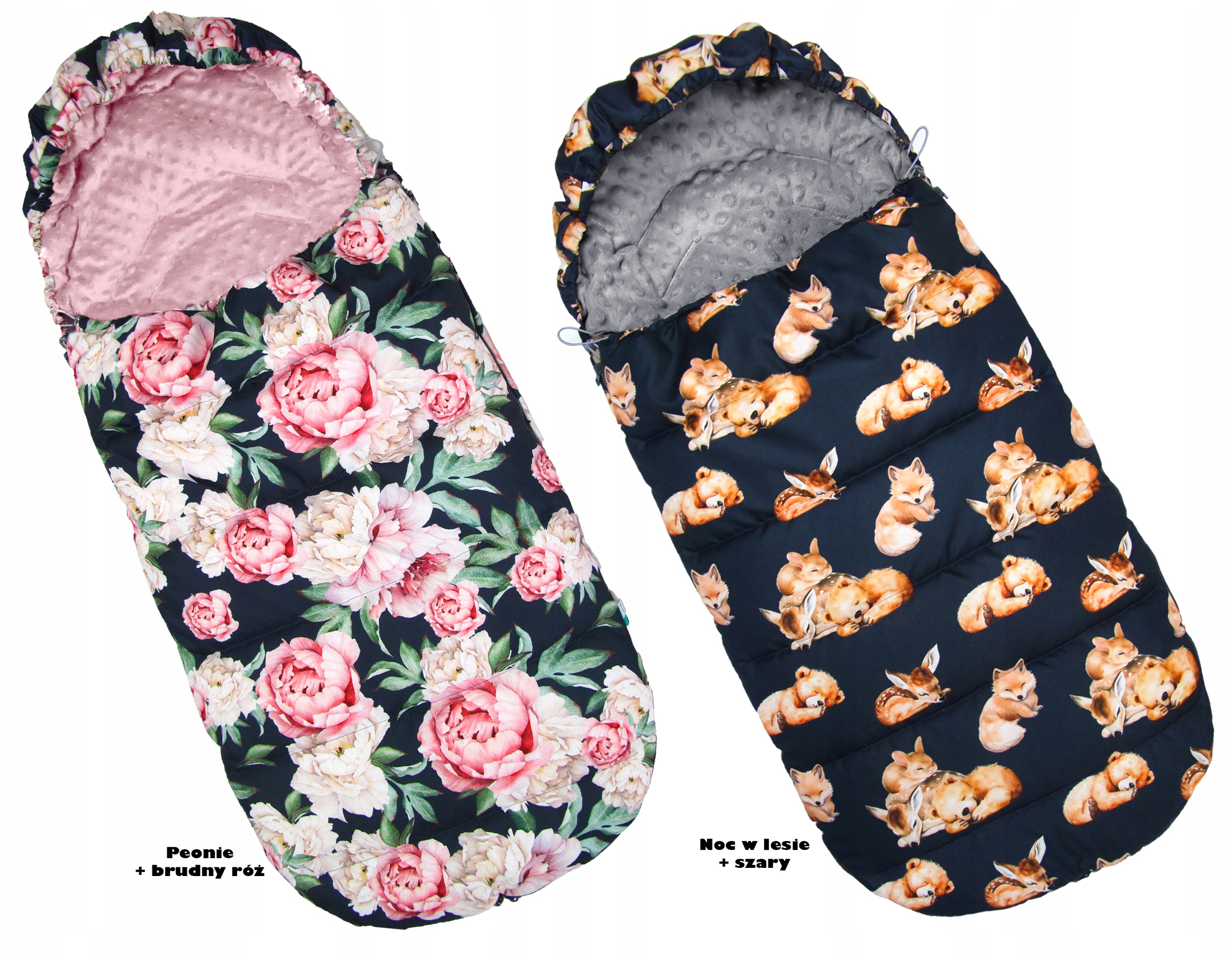 ŚPIWOREK do wózka SPACERÓWKI 105 MINKY Wodoodporny Marka Dot-and-panda