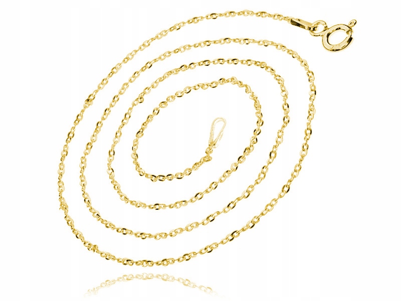 

Pozłacany Klasyczny Srebrny Łańcuszek Ankier 55CM