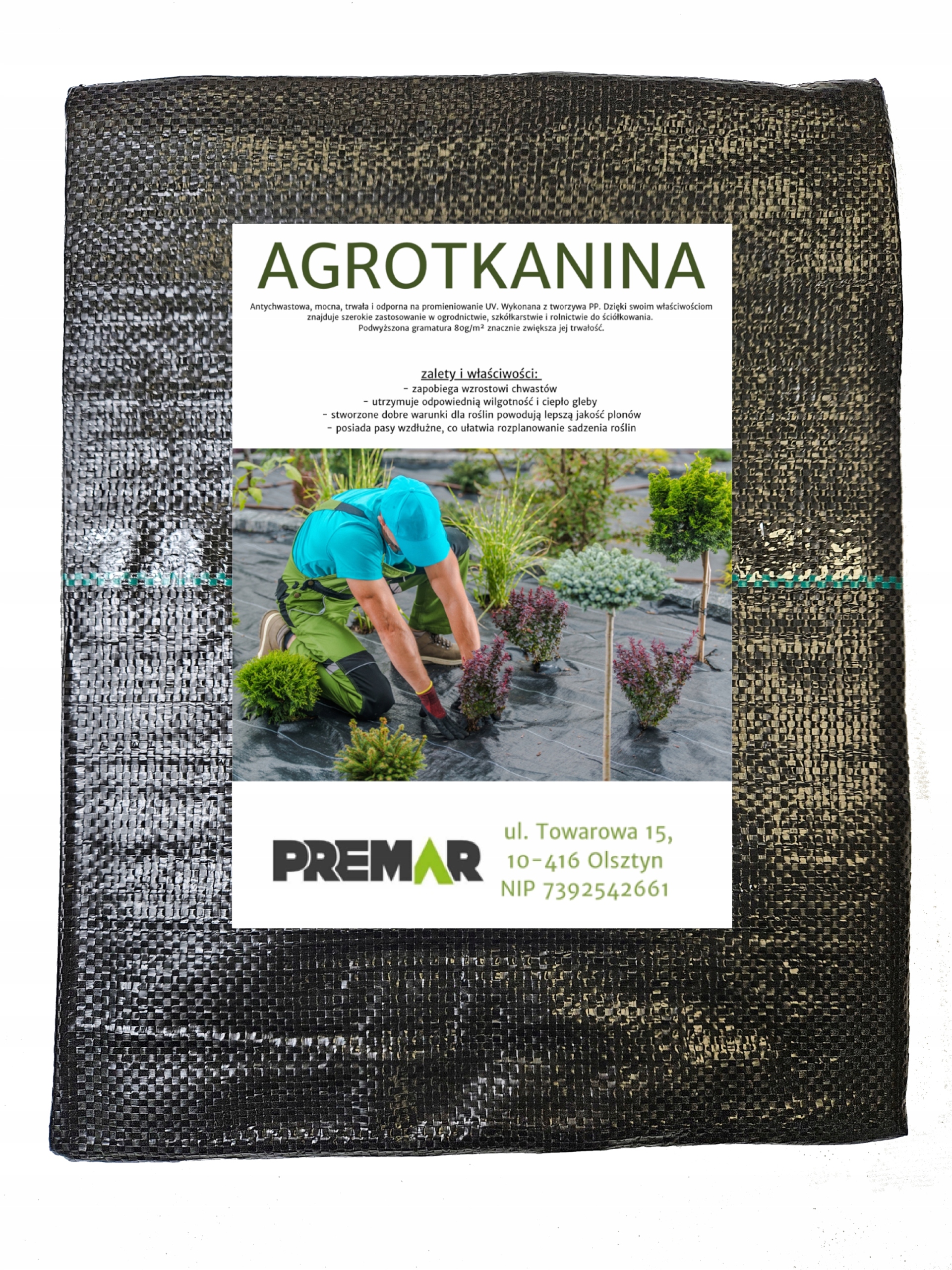 Agrotkanina Podložka Proti Burine Uv Čierna Hrubá 1X10 m 80 g/m2